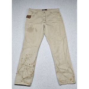 Wrangler Riggs Workwear Pants Mens 40x36 Tan‎ Ripstop Utility Durable Work